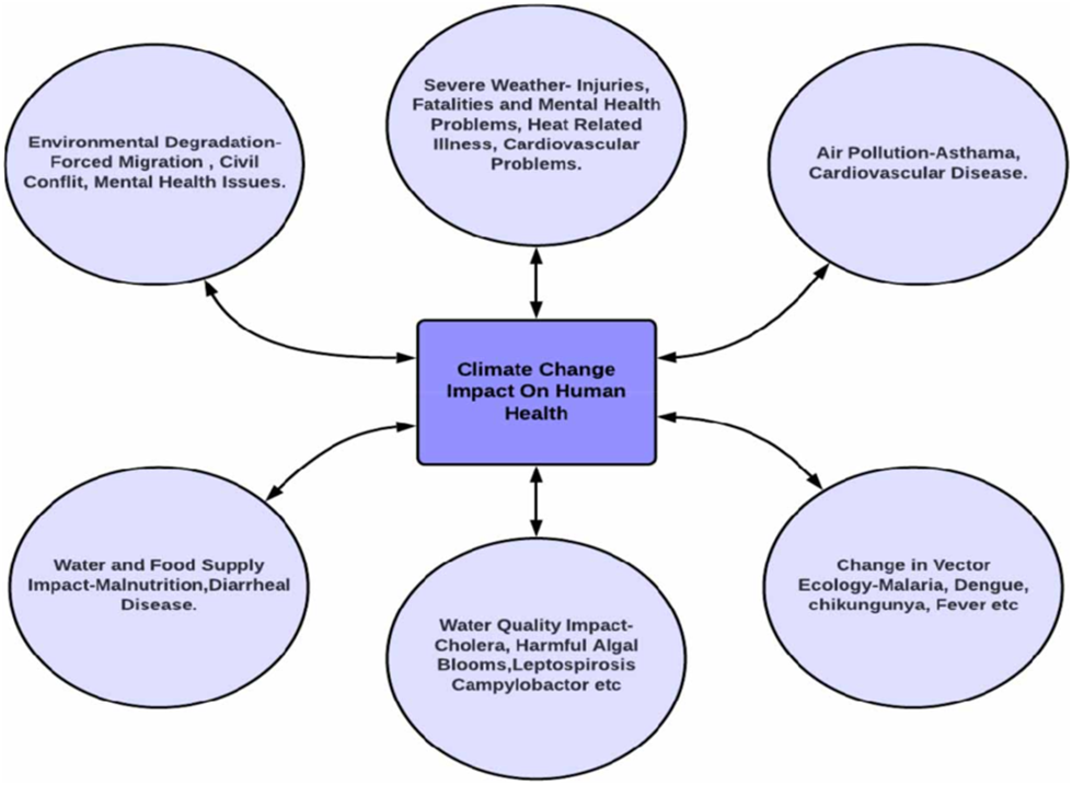 Impact of climate change on humans