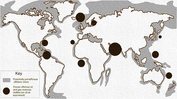 Distribution of Off-shore Oil Reserves of the World